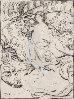 Thomas Cooper Gotch - Sketch for The Child in the World