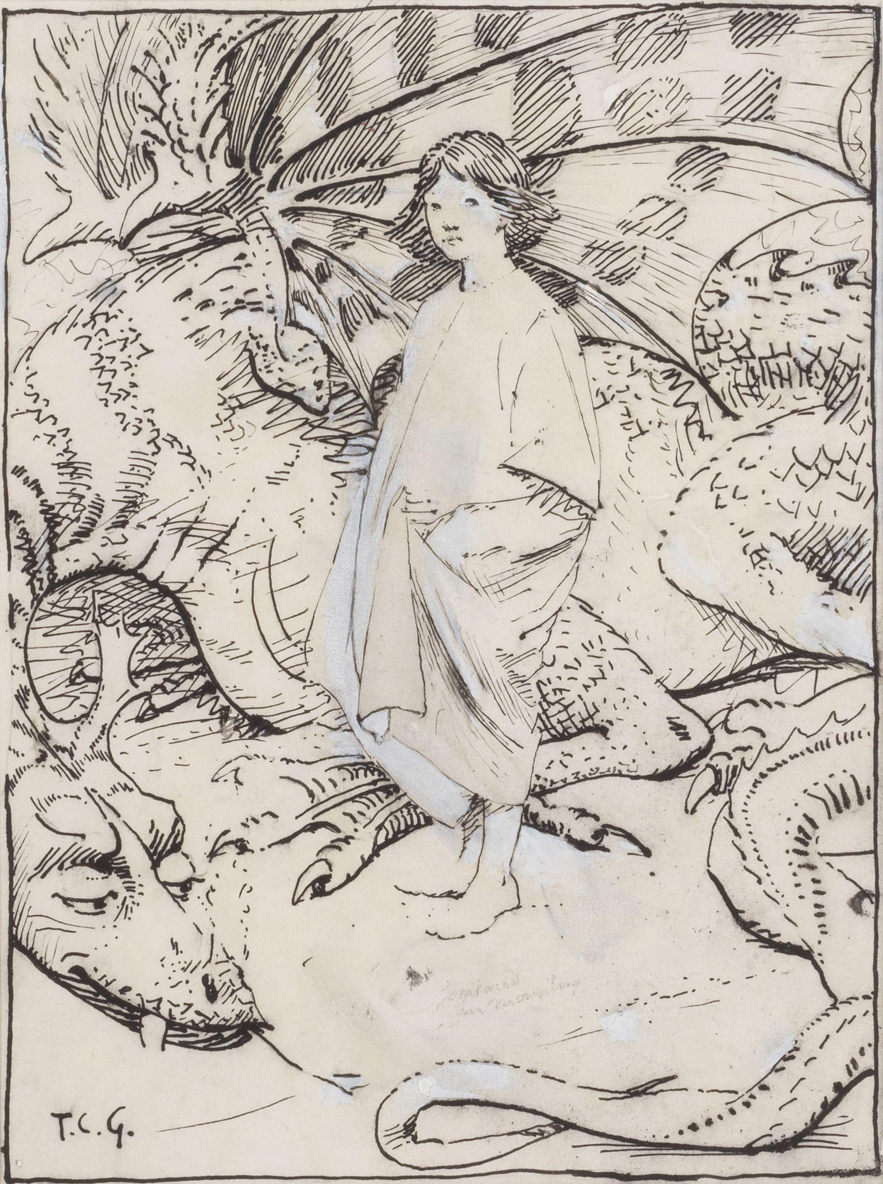 Thomas Cooper Gotch - Sketch for The Child in the World