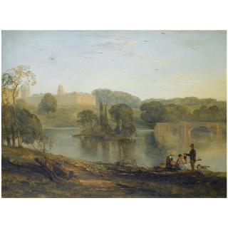 Thomas Creswick R.A. - British Blenheim Palace From The Lake