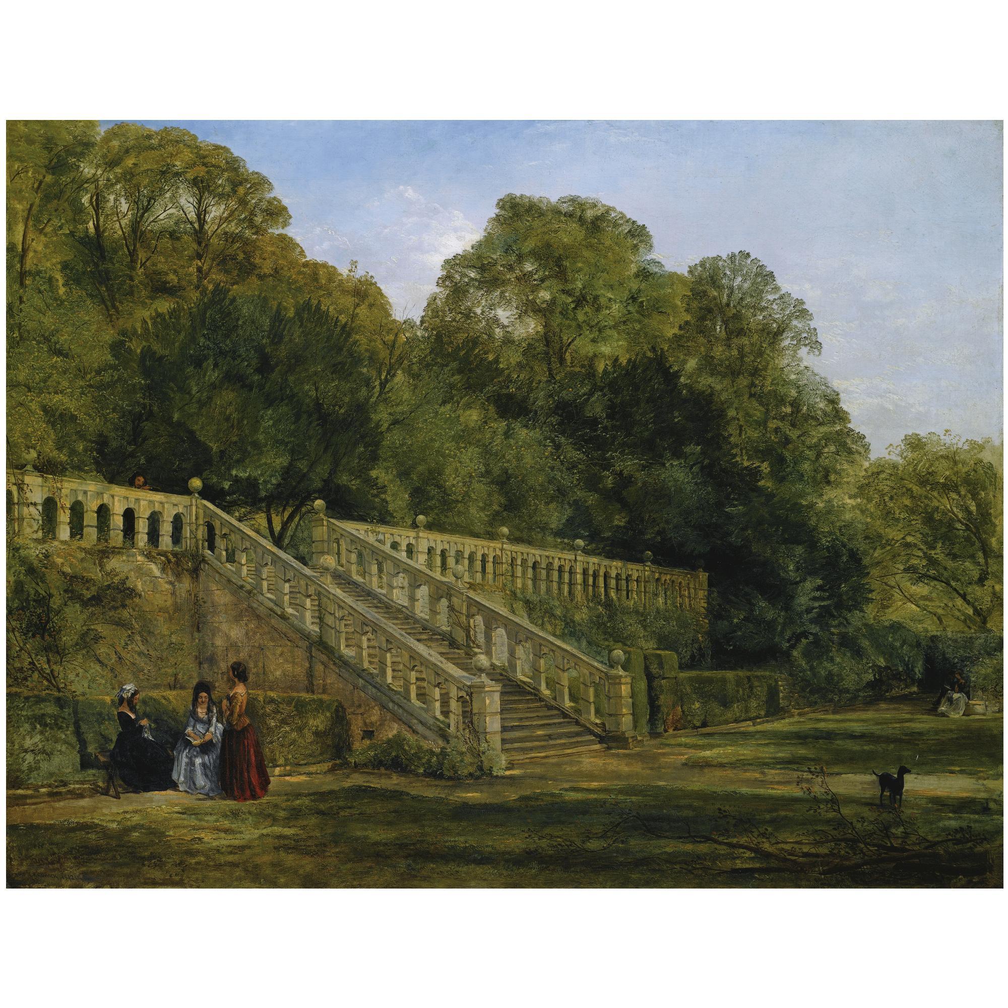 Thomas Creswick R.A. - British The Terrace