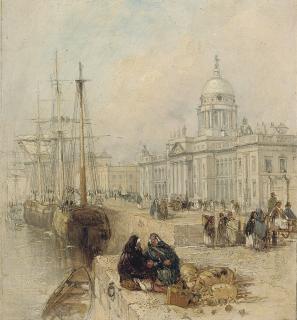 Thomas Creswick, R.A. - The Custom House, Dublin