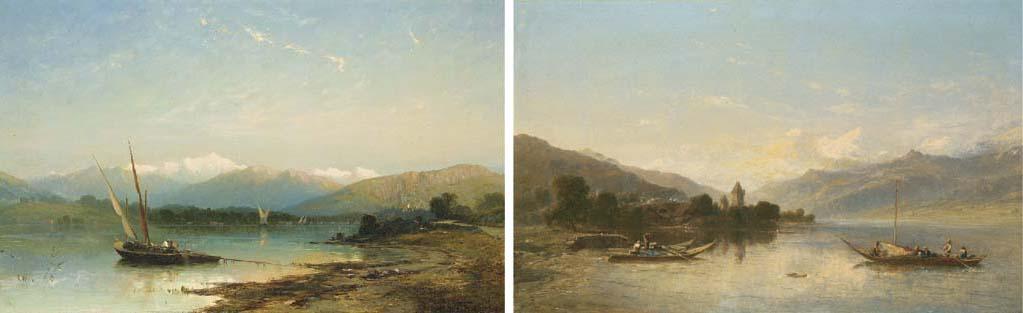 Thomas Danby - The Chàteau de Chillon, Lake Geneva, and View of Lake Geneva