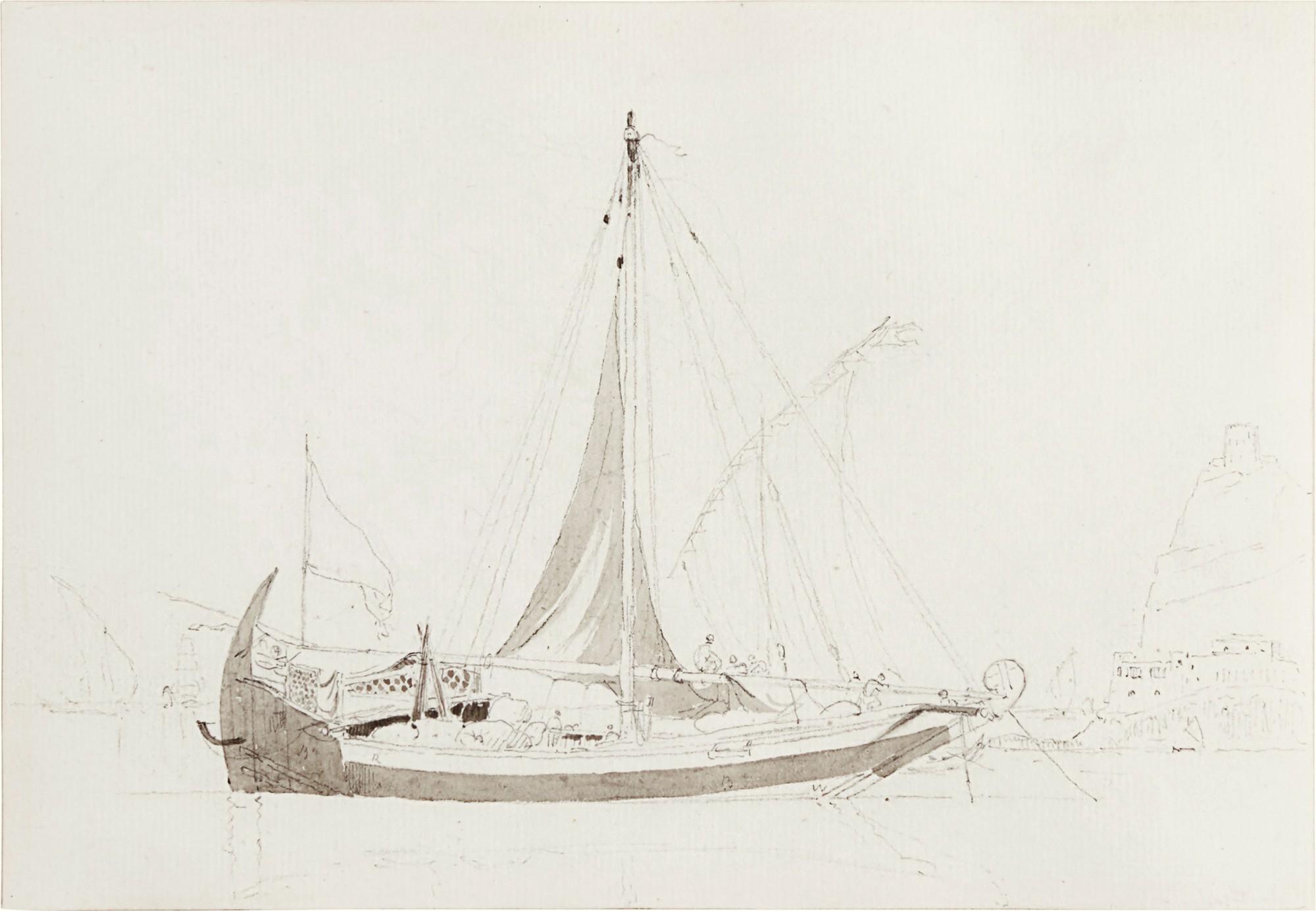 Thomas Daniell, R.A. - Boats in Muscat Habour, Oman
