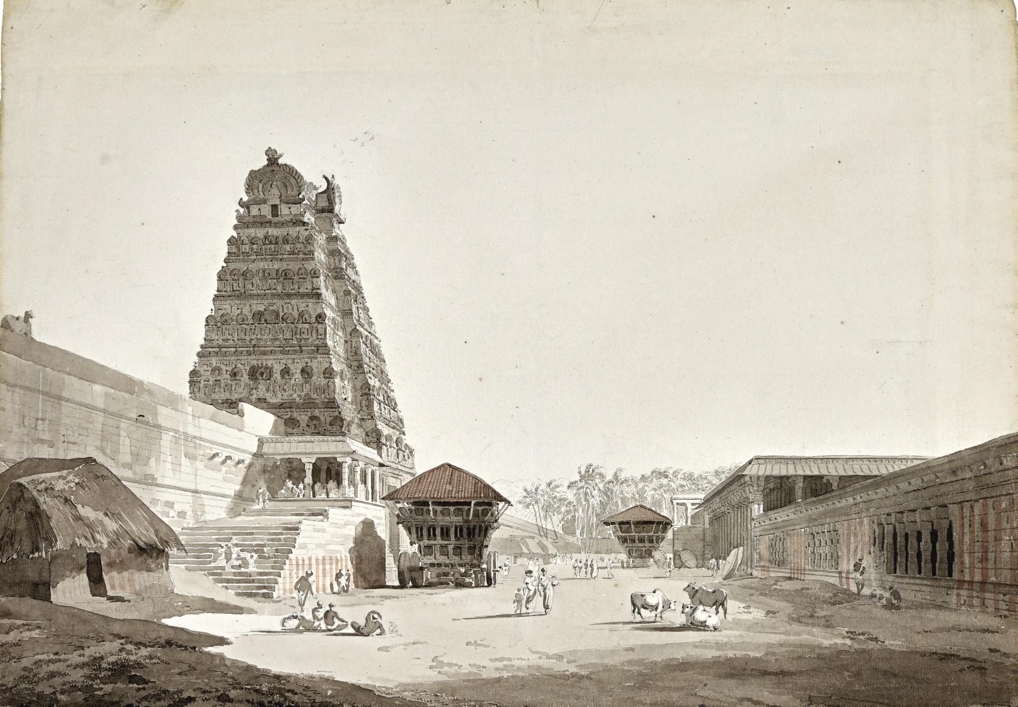 Thomas Daniell, R.A. - Jumba Krishna On The Island Of Seringham, India