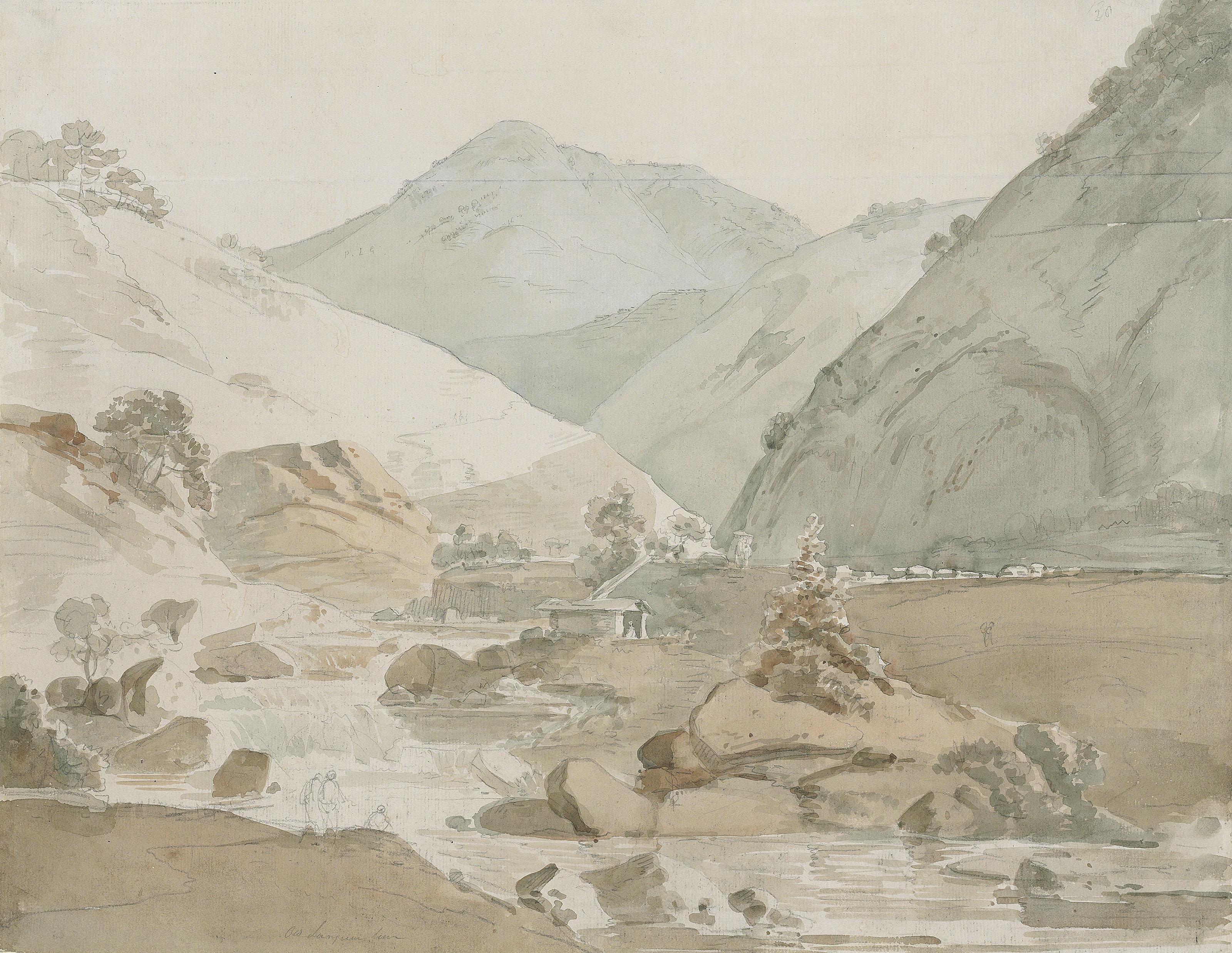 Thomas Daniell, R.A. - Old Lungoor Ghur; and Near Nytana, Srinagar Mountains