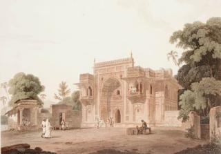 Thomas Daniell, R.A. - Raje Gaut, the principal road up to Rotas Ghur, Bahar; and Gate leading to a Musjed, at Chunar Ghur (Abbey 420, nos. 6, 25)