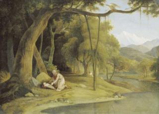 Thomas Daniell, R.A. - The Hermit Kanwa discovering the sleeping Shakuntala on the banks of the River Malanee