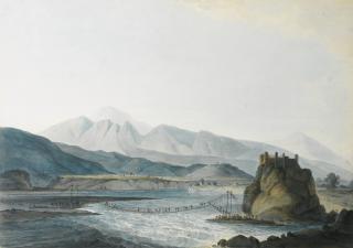 Thomas Daniell, R.A. - The Rope Bridge, Srinagar, Garhwal, Uttaranchal, India