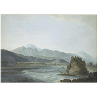 Thomas Daniell, R.A. - The Rope Bridge, Srinagar, Garhwal, Uttaranchal