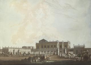 Thomas Daniell, R.A. - Views in Calcutta, 1768-1788: [Old Government House] 1788, (Abbey Travel 492, No. 11)