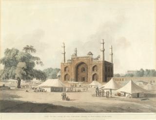 Thomas Daniell, RA - \'Gate Of The Tomb Of The Emperor Akbar, At Secundra, Near Agra\' Hand-Coloured Aquatint