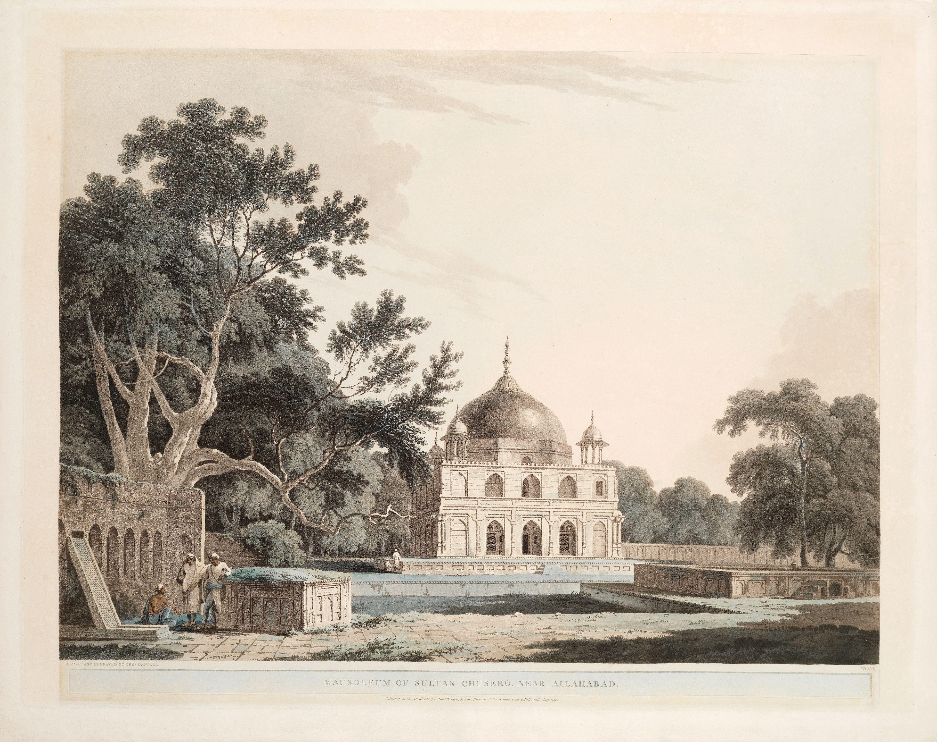 Thomas Daniell, RA - Mausoleum of Sultan Chusero, Near Allahabad published by Robert Bowyer, London, 1796 plate 48.7 x 65cm (19 3/16 x 25 9/16in).