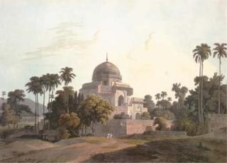 Thomas Daniell - Mausoleum of Kausim Solemanee, at Chunar Gur