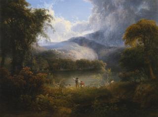 Thomas Doughty - Hunters With A Dog In A Landscape