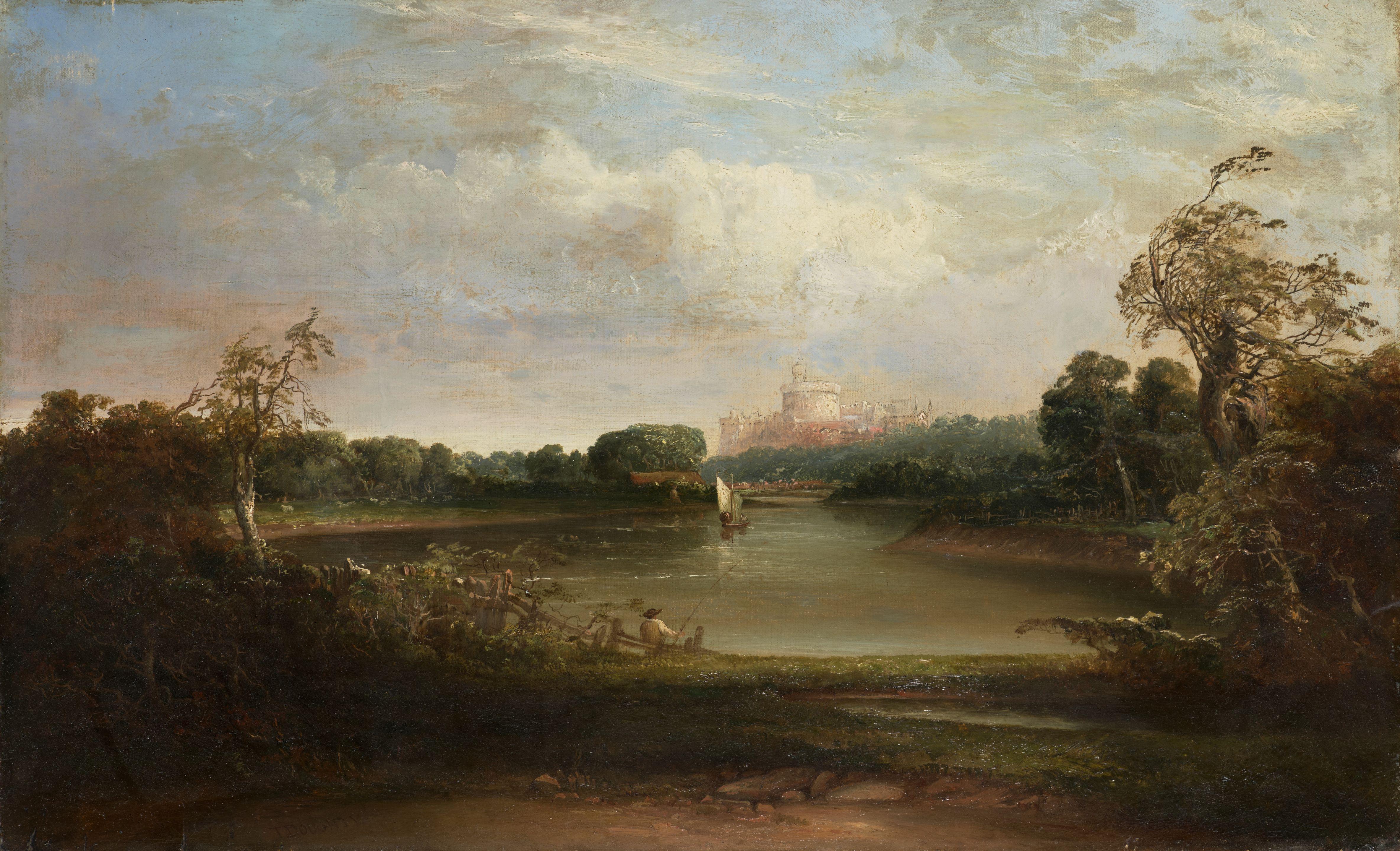 Thomas Doughty - Windsor Castle 17 1/8 x 27 5/8 in. (43.5 x 70.2 cm.)