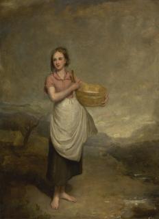 Thomas Duncan, R.S.A., A.R.A - A Milkmaid In A Landscape