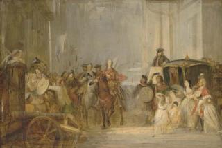 Thomas Duncan - The entrance of Prince Charles Edward Stuart (1720-1788) to Edinburgh: sketch