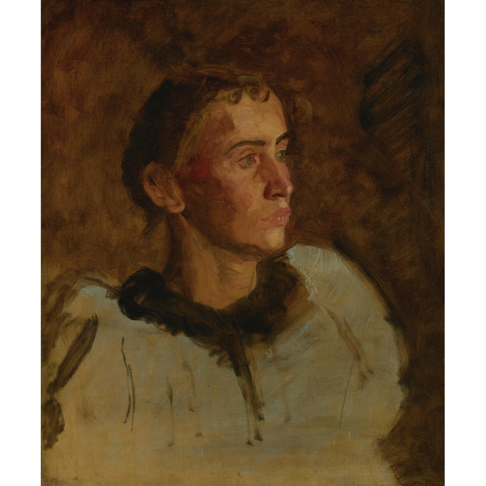 Thomas Eakins - Untitled (Portrait Of A Girl In Puff Sleeves)