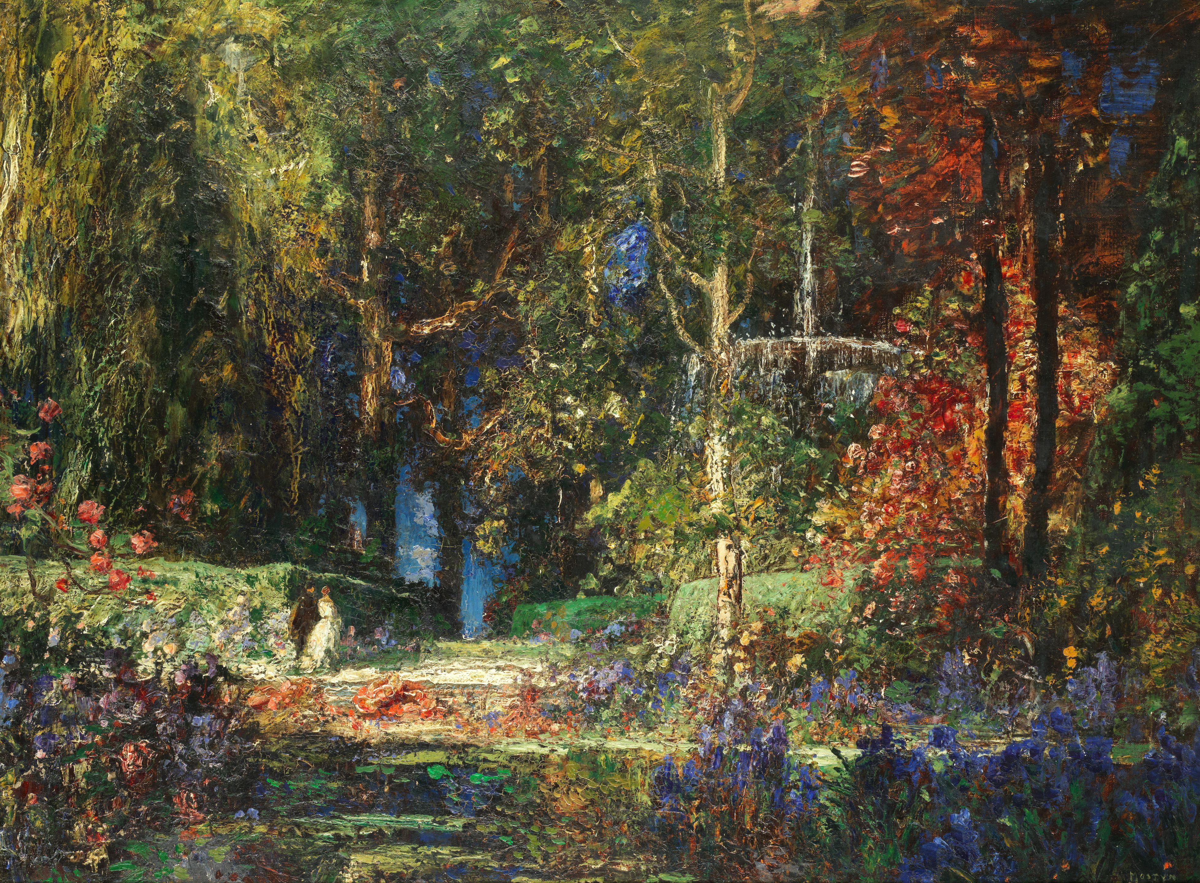 Thomas Edwin Mostyn, ROI, RWA, RCA - Garden romance