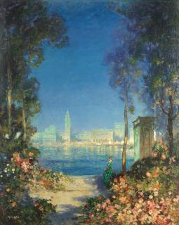 Thomas Edwin Mostyn, ROI, RWA, RCA - Venice at twilight
