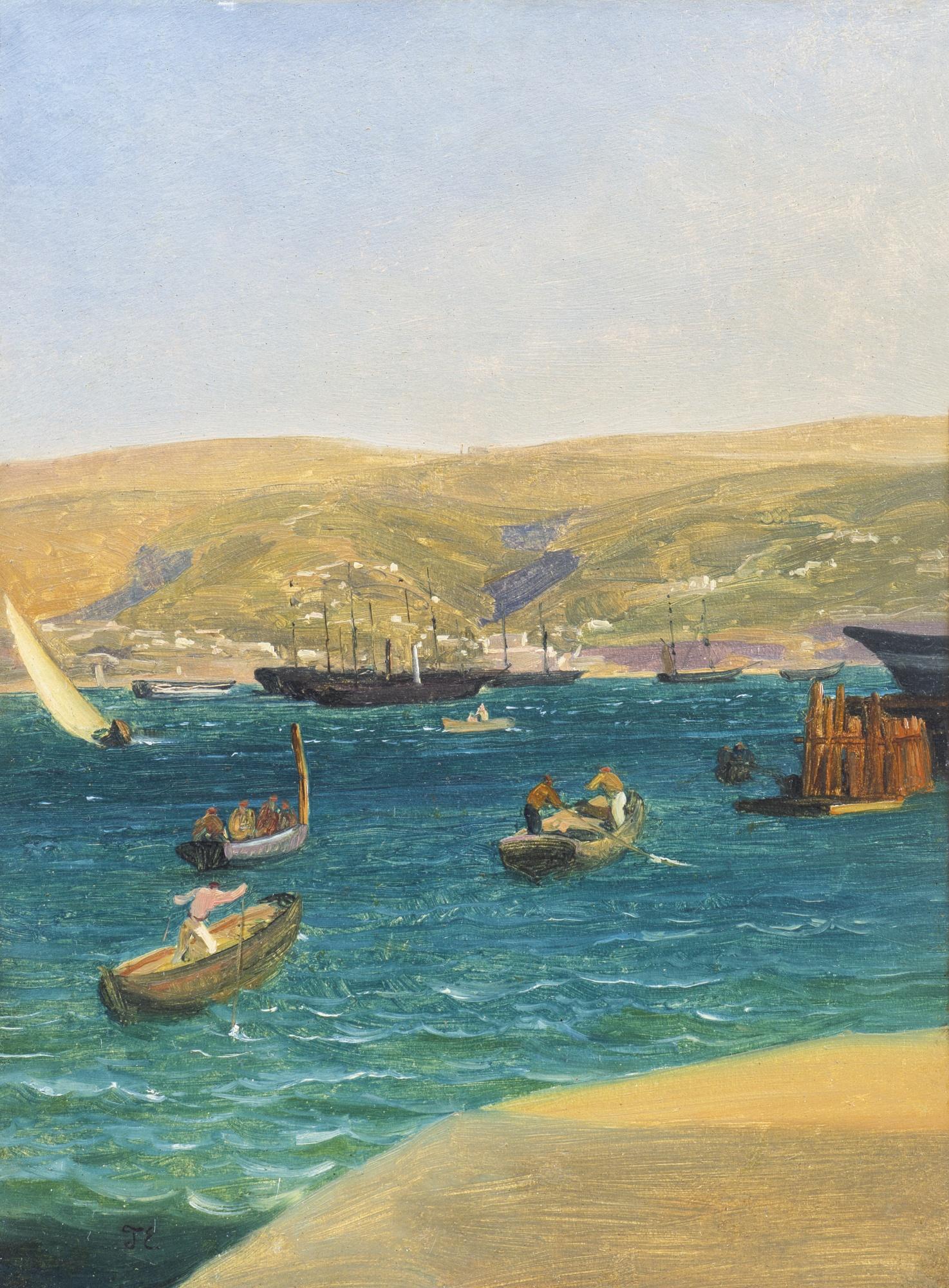 Thomas Ender - Austrian hafen Von Triest (The Harbour, Trieste)