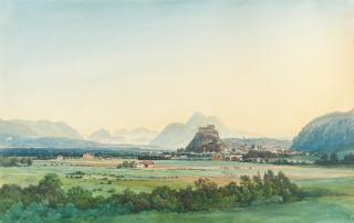 Thomas Ender - Salzburg von der Höhe bei Gnigl