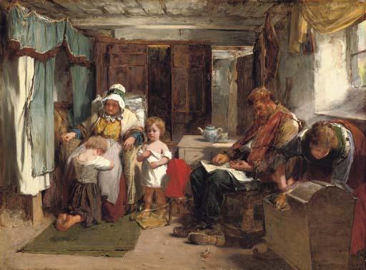Thomas Faed, R.A., H.R.S.A. - Saying prayers
