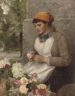 Thomas Faed, R.A. - The flower girl