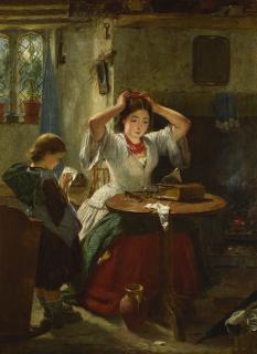 Thomas Faed, R.S.A. - The Rustic Toilet