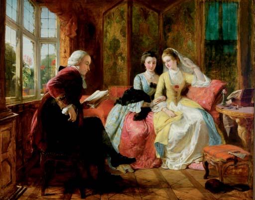 Thomas Falcon Marshall - Oliver Goldsmith reading a novel to Miss Horneck \