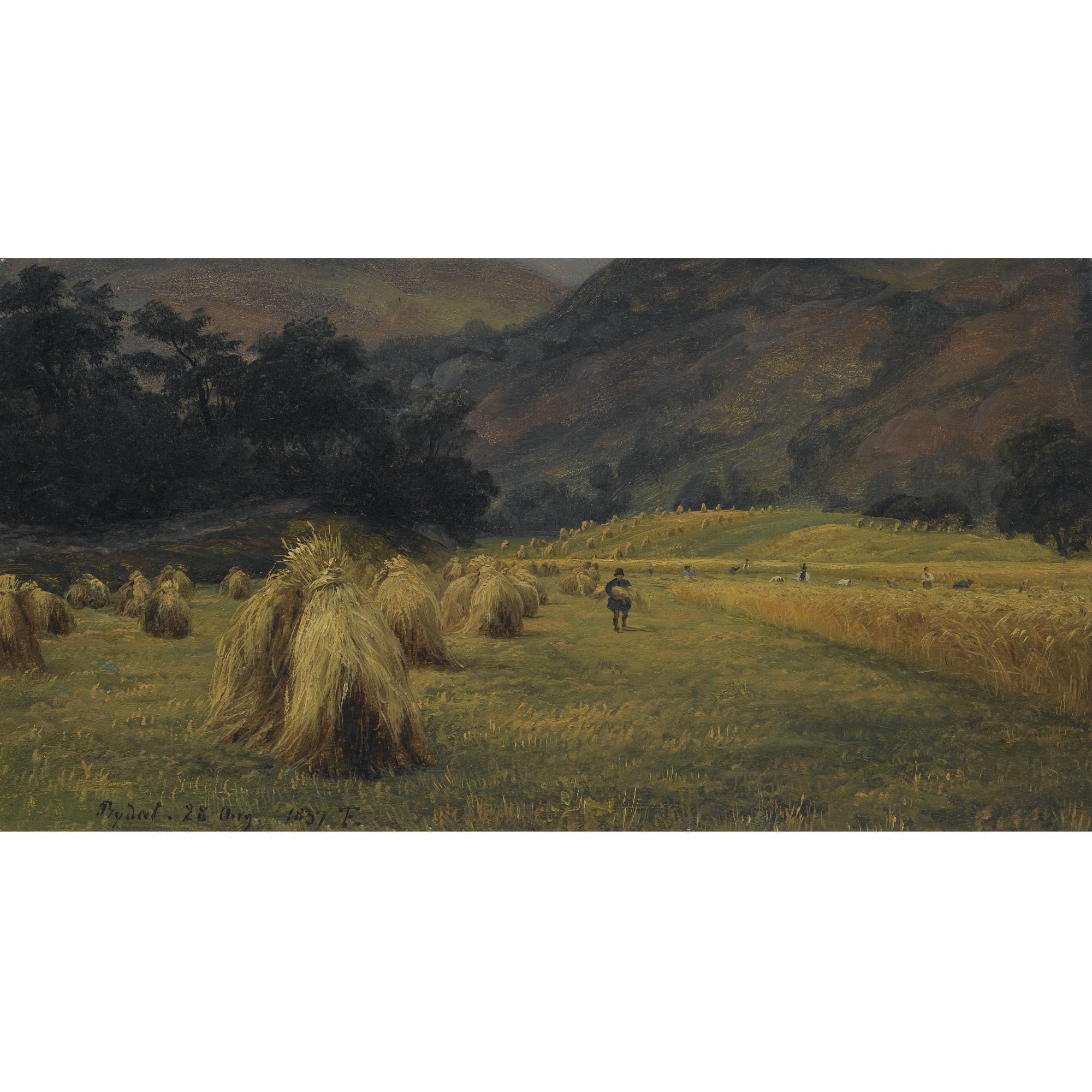 Thomas Fearnley - Norwegian Høystakker, Rydal, Cumbria (Haystacks, Rydal, Cumbria)