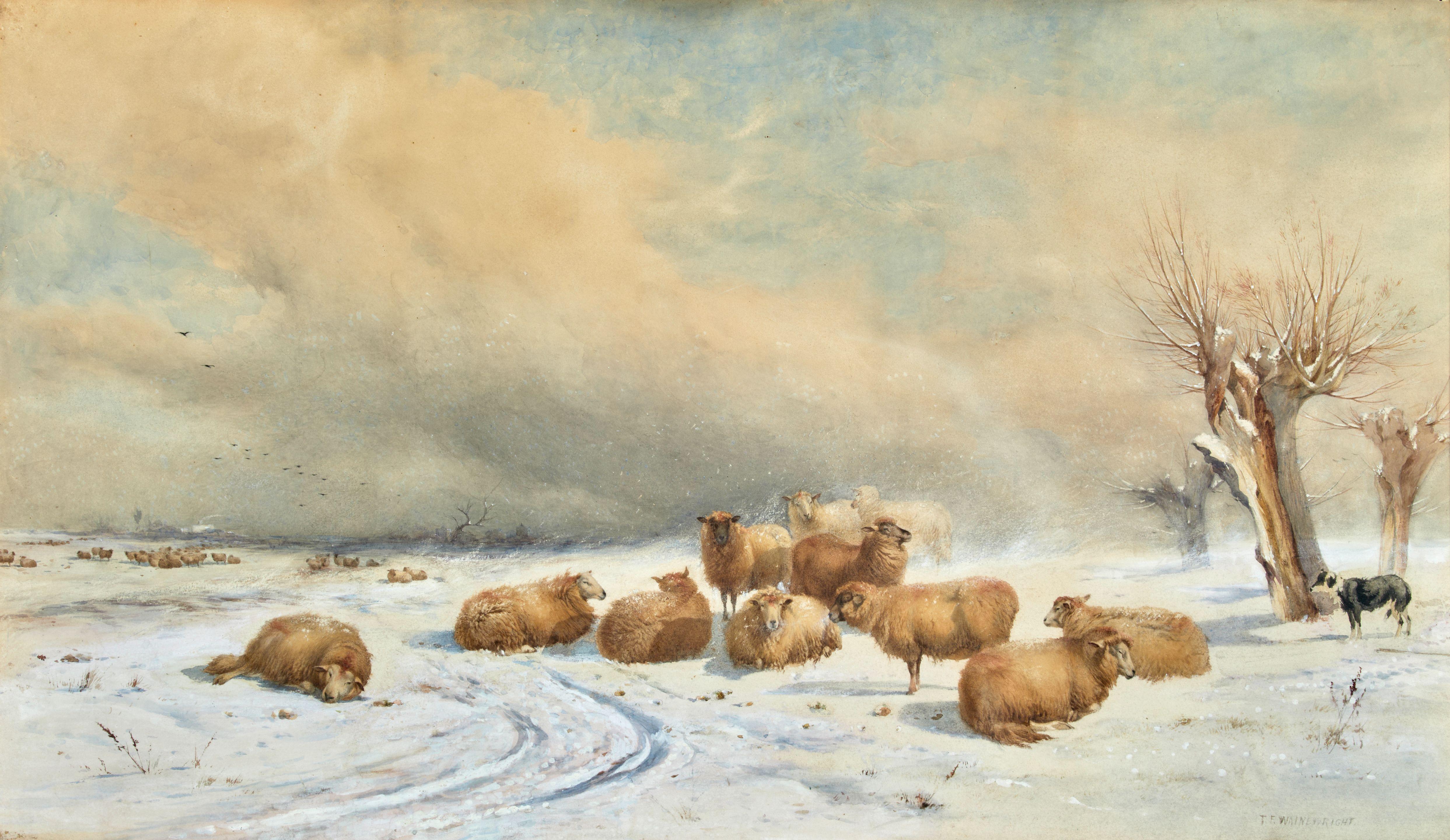 Thomas Francis Wainewright - Keeping Watch Over the Flock in Winter