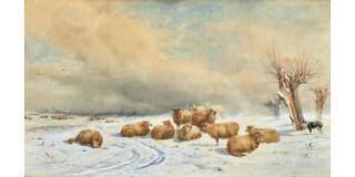 Thomas Francis Wainewright - Keeping Watch Over the Flock in Winter