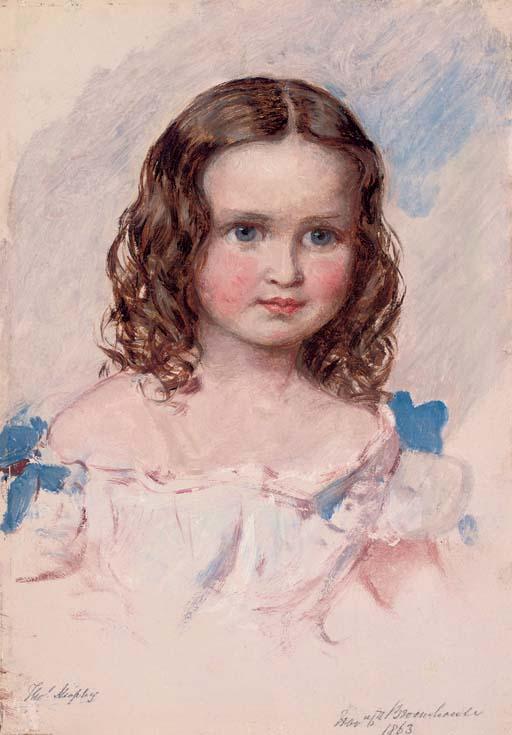 Thomas Frank Heaphy - Portrait of a young girl