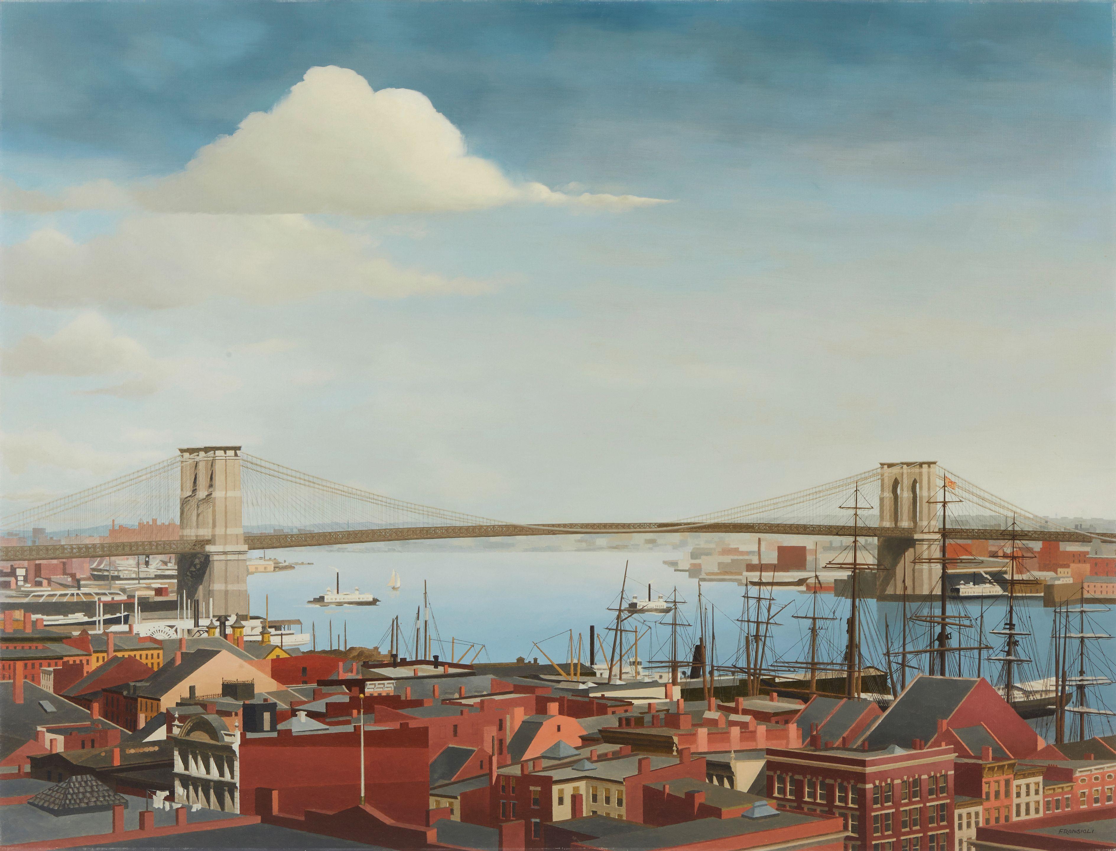 Thomas Fransioli - The Brooklyn Bridge in 1892