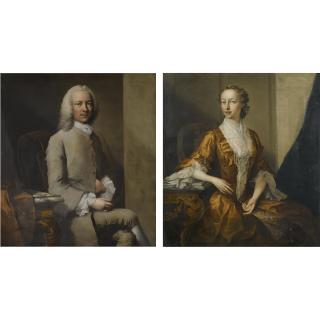 Thomas Frye - Portrait Of A Gentleman; And Portrait Of A Lady