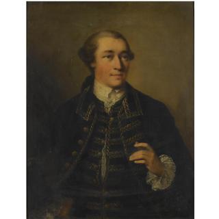 Thomas Frye - Portrait Of Henry Hanson (1731-1787), Half-Length, Wearing A Blue Coat With Gold Brocade