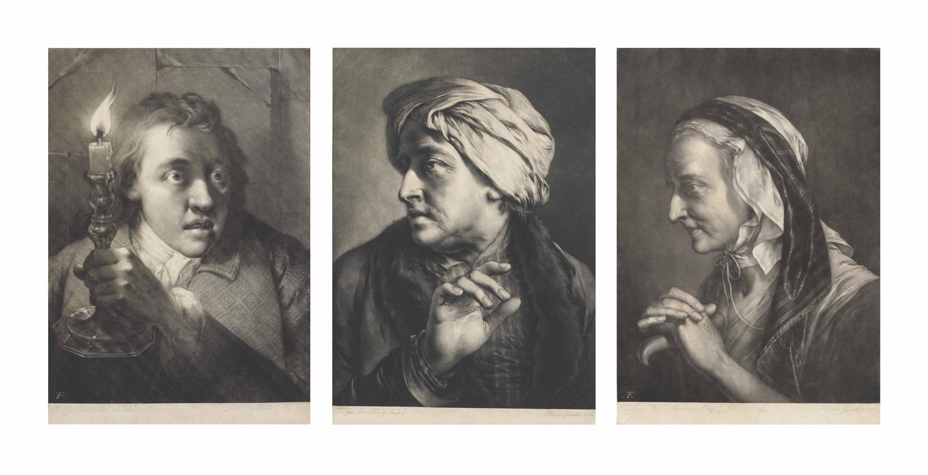 Thomas Frye - Three plates, from: Life-sized Heads