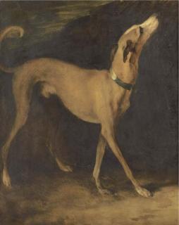 Thomas Gainsborough, R.A. - A greyhound in a landscape