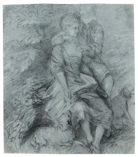 Thomas Gainsborough, R.A. - A Rustic Scene With A Shepherdess And Her Admirer