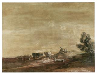 Thomas Gainsborough, R.A. - An Open Landscape With Resting Drovers 