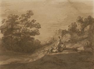 Thomas Gainsborough, R.A. - Figures Resting In A Woodland Landscape