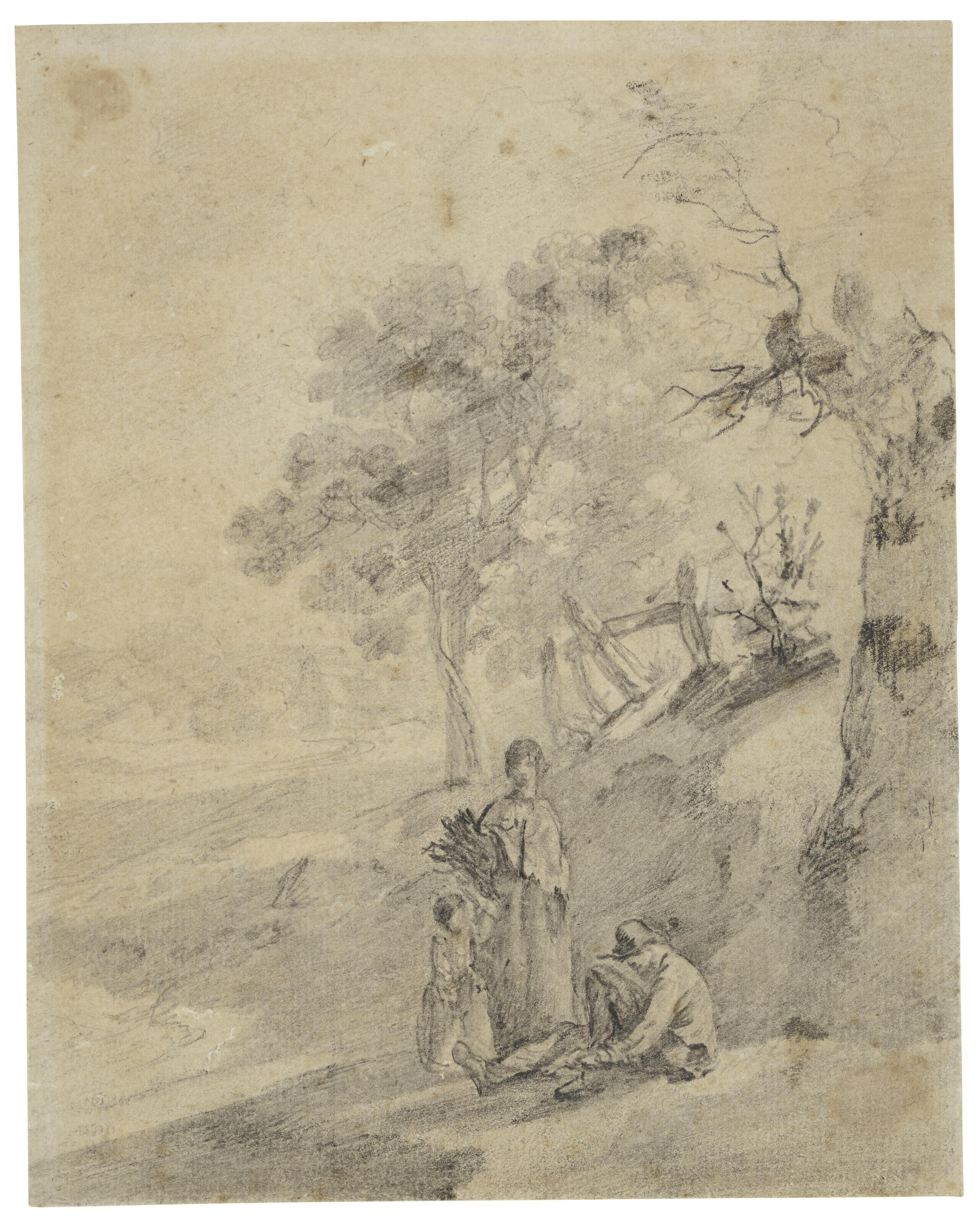 Thomas Gainsborough, R.A. - Landscape with a peasant family resting