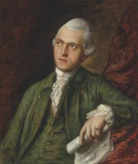 Thomas Gainsborough, R.A. - Portrait of a musician, probably Antonín Kammel (1730-1785), half-length, in a green jacket holding a musical score