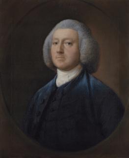 Thomas Gainsborough, R.A. - Portrait of Dr. William Walcot (1719-1806), half-length, in a blue coat, in a feigned oval