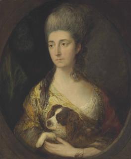 Thomas Gainsborough, R.A. - Portrait Of Lady Frederick Campbell (Countess Ferrers) With A Spaniel