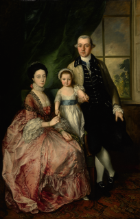 Thomas Gainsborough, R.A. - Portrait Of Philip Dehany With His Wife Margaret And Their Daughter Mary, Full Length, In An Interior