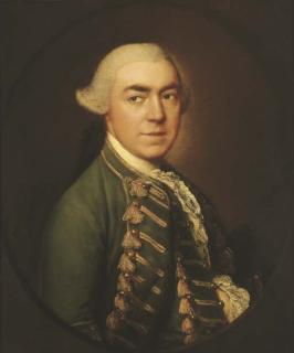 Thomas Gainsborough, R.A. - Portrait of Samuel Foote (1720-1777), half-length, in a gold-embroidered green jacket