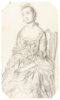 Thomas Gainsborough, R.A. - Study Of A Lady Seated, Holding A Letter
