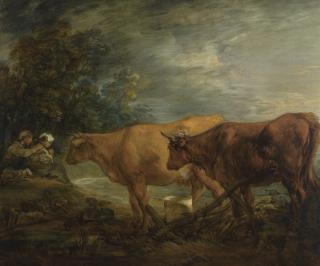 Thomas Gainsborough, R.A. - Wooded Landscape With Rustic Lovers And Two Cows